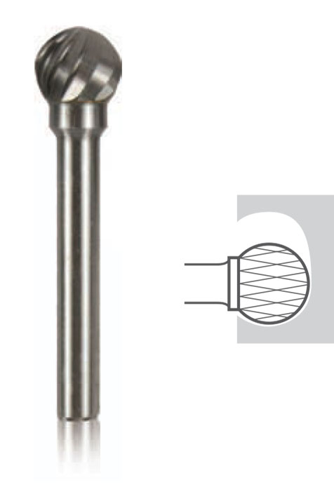 BALL SHAPE NON-FERROUS TUNGSTEN CARBIDE BURR